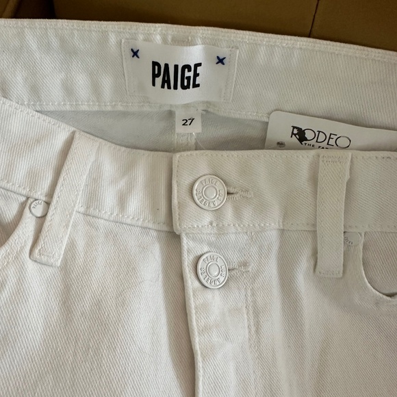 Paige Hoxton NWT Size 27 Button Raw Hem Jeans - Picture 3 of 7